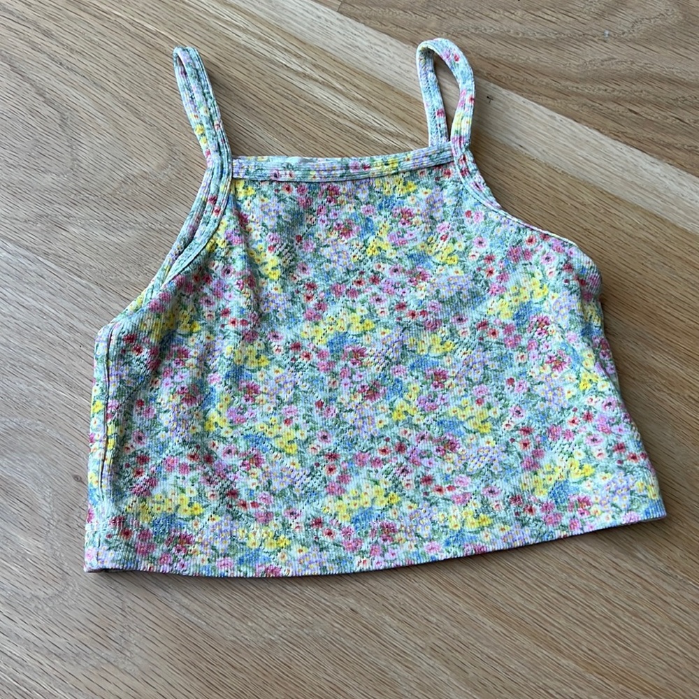 Floral Love Shack Fancy Cropped Tank